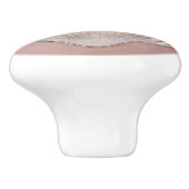Roze Parel en Roze Gouden Schelp Keramische Knop (Zijkant)