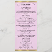 Roze Parel/Goud - Monogram & Dank U Menu (Voorkant)
