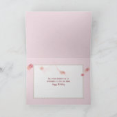 Roze parel in de zeeschok Mam's verjaardag Kaart (Binnen)