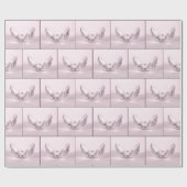 Roze parel in Seashell Cadeaupapier (Vlak)