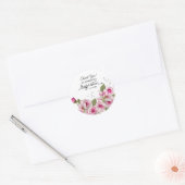 Roze Parel Lelie Roze Bruiloftsfeest Ronde Sticker (Envelop)