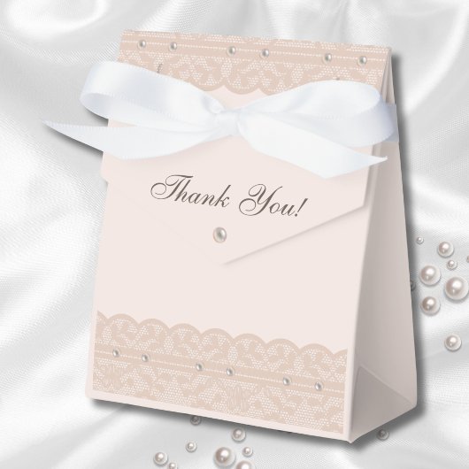 Roze Parel Regency  Kant Vrijgezellenfeest Bedankdoosjes