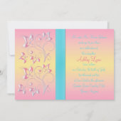 Roze parelen en pastels Sweet Sixteen nodigt uit Kaart (Achterkant)