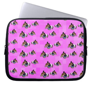 Roze parelhoes, 10 inch laptop sleeve
