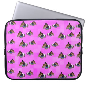 Roze parelhoes, 15 inch laptop sleeve