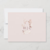 Roze parelkleurige, horizontale RSVP-botanische bu RSVP Kaartje (Achterkant)