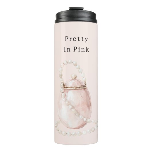 Roze Parelmoer Sieraden Thermosbeker (Voorkant)