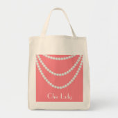 roze parels bruid tote bag (Voorkant)