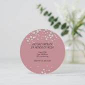 ROZE PARELS BRUIDSDIEP INVITATIE SAVE THE DATE (Staand voorkant)