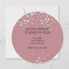 ROZE PARELS BRUIDSDIEP INVITATIE SAVE THE DATE