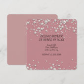 ROZE PARELS BRUIDSDIP INVITATIE SAVE THE DATE (Voorkant / Achterkant)