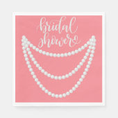 roze parels bruidsdouche servet (Voorkant)