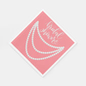 roze parels bruidsdouche servet (Hoek)