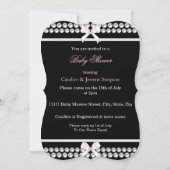 Roze parels crées Baby shower Girl Black Ethnic Kaart (Achterkant)