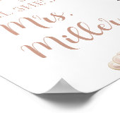 Roze parels en prosecco dagen tot ze mevrouw is poster (Hoek)