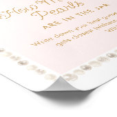 Roze Parels en Prosecco Hoeveel Parels Spel Poster (Hoek)