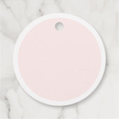 Roze Parels en Prosecco Roze Bruiloftsborrel Bedankjes Labels (Achterkant)