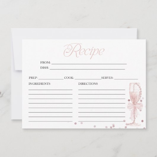 Roze Parels en Prosecco Vrijgezellenfeest Recept K Kaart (Voorkant)