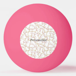 Roze Parels Gouden Ketting   Pingpongbal