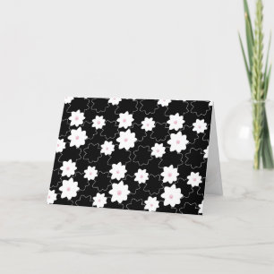 Roze parels in bloem bedankt kaart