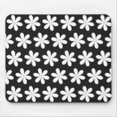 Roze parels in Dagen op zwart Muismat (Voorkant)