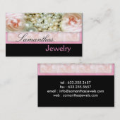 Roze parels juwelen Visitekaartjes (Voorkant / Achterkant)