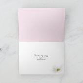 Roze parels op bloemverjaardag kaart (Binnen)