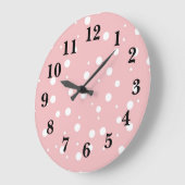 Roze Parels Patroon Grote Klok (Hoek)