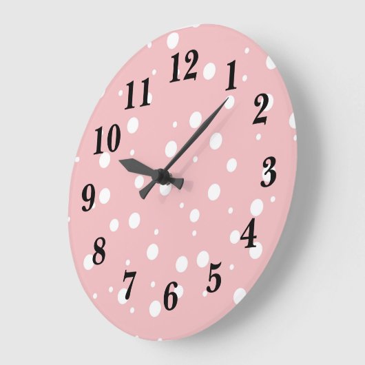 Roze Parels Patroon Grote Klok (Hoek)