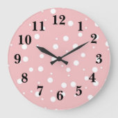 Roze Parels Patroon Grote Klok (Voorkant)