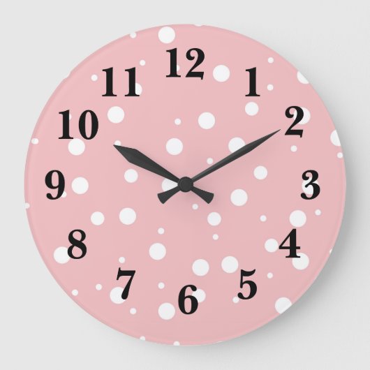 Roze Parels Patroon Grote Klok (Voorkant)