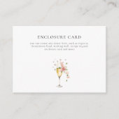 Roze Parels & Prosecco Aangepaste Bruids-Shower Informatiekaartje (Voorkant)