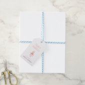 Roze Parels & Prosecco Bruidsfeest  Cadeaulabel (Met Touw)