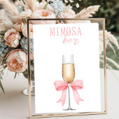 Roze Parels & Prosecco Bruidsfeest Mimosa bar Poster