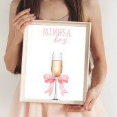 Roze Parels & Prosecco Bruidsjonker Mimosa-bar Poster