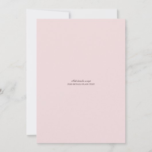 Roze Parels & Prosecco Brunch Bubble Vrijgezellenf Kaart (Achterkant)