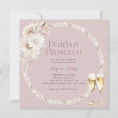 Roze Parels Prosecco uitnodiging (Voorkant)