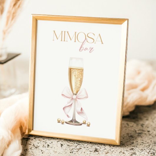 Roze Parels & Prosecco Vrijgezellenfeest Mimosa Ba Poster