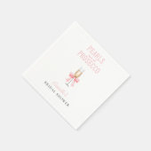 Roze Parels & Prosecco Vrijgezellenfeest Sign Servet (Hoek)