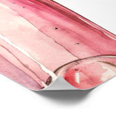 Roze Parels & Prosecco Vrijgezellenfeest Welkomstb Poster (Hoek)