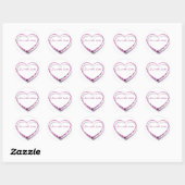 roze parels ronde sticker (Vel)