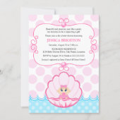 Roze Parelstekker voor baby-meisjes Kaart (Voorkant)