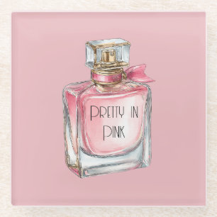 Roze Parfum Glazen Onderzetter