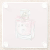 Roze Parfum Glazen Onderzetter (Achterkant)