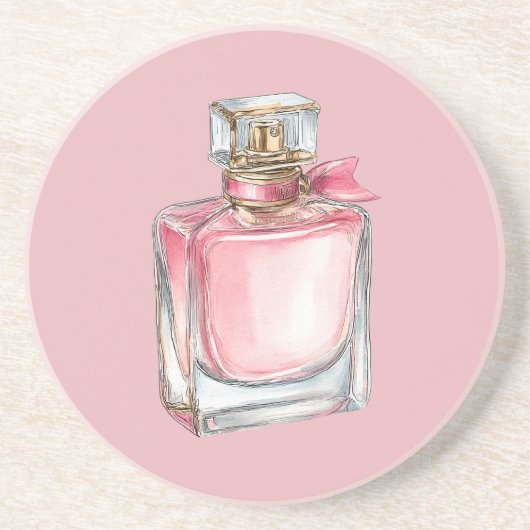 Roze Parfum Zandsteen Onderzetter (Voorkant)