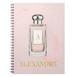 Roze parfume Flacon Chic Monogram Personal Notitieboek