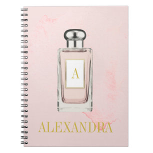 Roze parfume Flacon Chic Monogram Personal Notitieboek