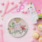 Roze Parfumfles Bruiloftsfeest  Papieren Bordje (Feest)