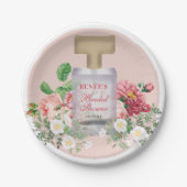 Roze Parfumfles Bruiloftsfeest  Papieren Bordje (Voorkant)