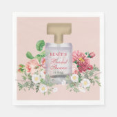 Roze Parfumfles Bruiloftsshower Floral Servet (Voorkant)